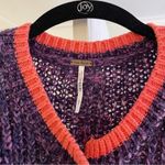 Free People  Walk On By Wool Cardigan Sweater Purple Size S Retail $148 Photo 11
