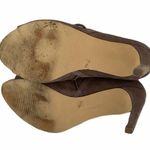 BCBGeneration  Corrina-X Dark Stone Grey Leather Peep Toe Pump Heels Size 6 M Photo 6