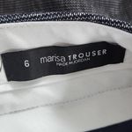  Marisa Linen Blend Dress Pants Size 6 Loft Navy Flare Leg Trousers Photo 7