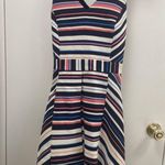 Adelyn Rae  striped jacquard fit and flare dress women’s size medium Photo 2