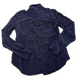 Joie  Shirt Womens XS Blue Ladybug Embroidered Button‎ Down Long Sleeve Blouse Photo 1