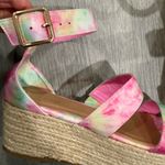 Bamboo  Multicolor Tie-Dye Wedge Sandals Photo 8