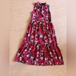 Sugar Lips  Sleeveless Floral Tiered Maxi Dress Women's Size XS V-neck Pockets Photo 1