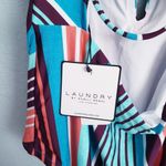 Laundry by Shelli Segal  Multicolor Striped Lace Up Back One Piece Swimsuit Photo 7