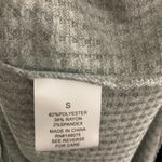 Sweet Romeo  Womens Gray Waffle Knit Oversized Henley Top Photo 4