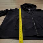 Nike  Dri-FIT Womens Full Zip Hooded Athletic Jacket Swoosh Black Size Large Photo 7