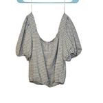 Sienna Sky  Small S Checkered Light Tan White Checkered Scoop Oversized NEW NWT Photo 1
