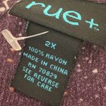 Rue+ Women Top 2X Purple Floral Babydoll Y2K Peasant Whimsigoth Fairy Grunge Photo 3