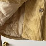 Isabel Marant  Haneva Double-Breasted Corduroy Blazer Yellow Size 10 US 40 EU‎ Photo 5