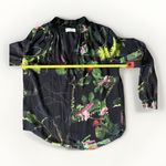 Babaton Aritizia  Botanical Floral Print Blouse Smocked  Sleeve Shirt Chiffon XS Photo 6