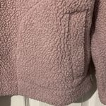 Old Navy  Sherpa 1/4 Zip Up Women’s Size Medium Cozy Sweater Pink/Wine Color Photo 3