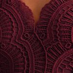 NWT “Awaken My Love” Burgundy Backless Long Sleeve Lace Maxi Dress Women Small Photo 4