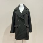 Vince Camuto Dark Olive Pea Coat Size Medium Photo 2