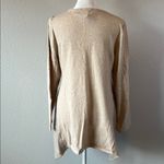 Style & Co  Scoopneck Sequined Long Sleeve Knit Top Beige Size Medium Photo 2