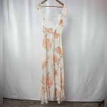 Lulus  Take You There Floral Print Maxi Dress‎ in Ivory Size Small Photo 4