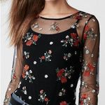 EXPRESS Floral Mesh Top Photo 0