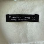 Emerson Lang Contemporary White Cotton Linen Cropped Vest L Size L Photo 4