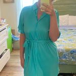 Teal mini dress Green Size L Photo 0