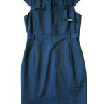 Tahari NWT ASL Kilo in Navy Blue Cap Sleeve V-neck Stretch Sheath Dress 10 $159 Photo 1
