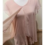 A Byer A. Byer V-Neck Shear Blouse with Lining~ Size Medium ~ Pink Photo 4