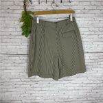 Vintage Karen Scott Minimalist Gingham Plaid Trouser Shorts Black Size 12 Photo 3
