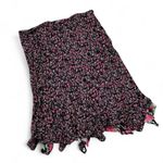 Womens Floral Ruffle Asymmetrical Hem Midi Skirt Fairycore Whimsigoth Size L Photo 2