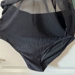 BMJL High Waisted Retro Swimsuit Set Skirt Tummy Control Mesh Sarong Wraps L NWT Black Size L Photo 2