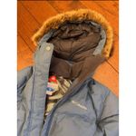 Columbia Women's Lay D Down Jacket Marine Fur Faux Hood Medium MSPR $279 Photo 3