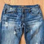 Almost Famous  Distressed Blue Straight Leg Distressed Denim Women’s Size 9 Photo 2