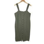 Madewell x TEXTURE & THREAD Women’s Green Button front Tank Dress Photo 2