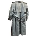 London Fog  Vintage Trench Coat Women’s 4 Petite Classic Belted  Blue Gray Photo 2