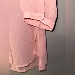 Elle  Light Pink Sheer Tie Neck Business Blouse Small Photo 3