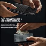 Slim Card Holder Wallet - Minimalist Pop up Wallet for Men RFID Blocking Metal Card Case Stealth Wallet Photo 3