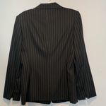 Piazza Sempione  Women’s Black Pinstripe Wool Blend Blazer Jacket Photo 3