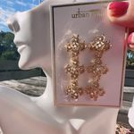 Urban soul gold flower cross drops earrings Photo 1