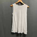 ACE Fashion B28-Women's Tank Top Size L White Green Embroidered Sleeveless Photo 4
