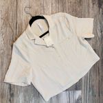 Fabletics  Sleep Button Down Shirt Sz SMALL Tapioca TAN MSRP $ 64.95 NWT #77 Photo 3