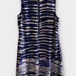 Saint Tropez West  Blue Chiffon Sleeveless Shift Dress Size 12 Photo 2