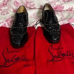 Christian Louboutin  Black croc embossed leather and Silver Studded Oxfords Photo 8