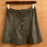 Abercrombie & Fitch skater style green suede skirt Photo 0