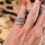 CZ AAA Vine Brass Rhodium Ring size 9 Silver Photo 8