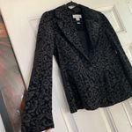 Sag Harbor -‎  black floral blazer/jacket long sleeves Size 10 Photo 2