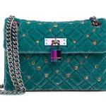 Kurt Geiger NWOT  Mini Brixton Velvet Shoulder bag quilted lock beaded crossbody. Photo 0