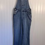 Happily Grey Overalls Medium Wash Denim Raw Hem Women’s Size 1/25 30” Inseam Blue Photo 0