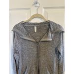 Cotton On Body Gray Zip Up Hoodie Soft Rib Knit Size XS Loungewear Comfy Photo 2