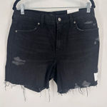 Old Navy NWT Women's Distressed Cut-Off Cotton Denim Shorts Black Size 6 Photo 0