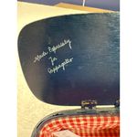 VTG Pappagallo Black Woven Basket Purse with Gold Detail and Red Gingham Lining Photo 2