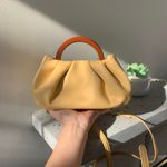 Super cute crossbody bag With Wood Handle Yellow Photo 0