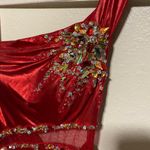 Kiss Kiss Formal Import Bridal Beaded | Sequined One Shoulder Formal Gow… Red Size 10 Photo 5