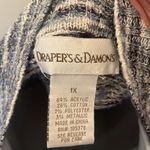 draper's & damon's Draper’s and Damon’s pull over sweater on blue silver and white 1x Photo 6